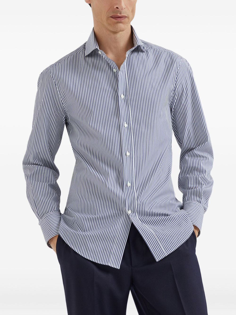 Brunello Cucinelli Shirts Blue Brunello Cucinelli