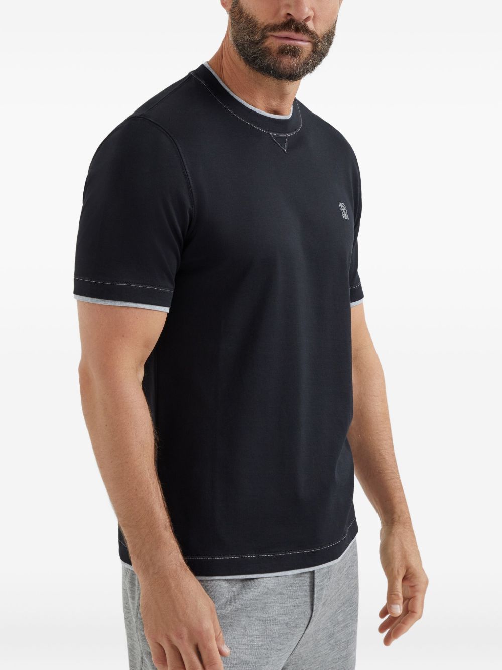 Brunello Cucinelli T-shirts and Polos Blue Brunello Cucinelli