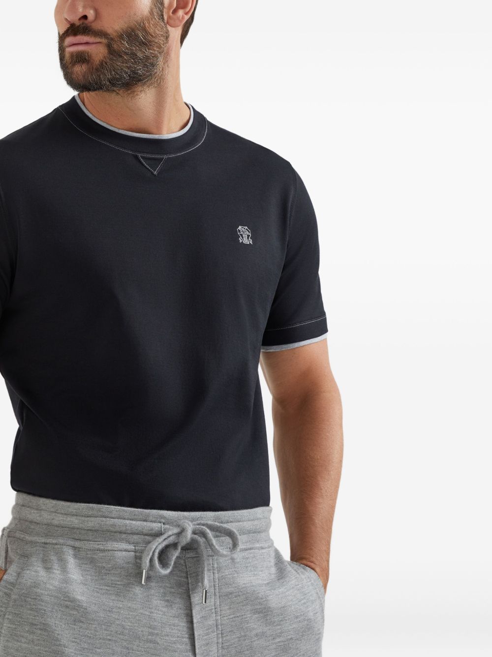 Brunello Cucinelli T-shirts and Polos Blue Brunello Cucinelli