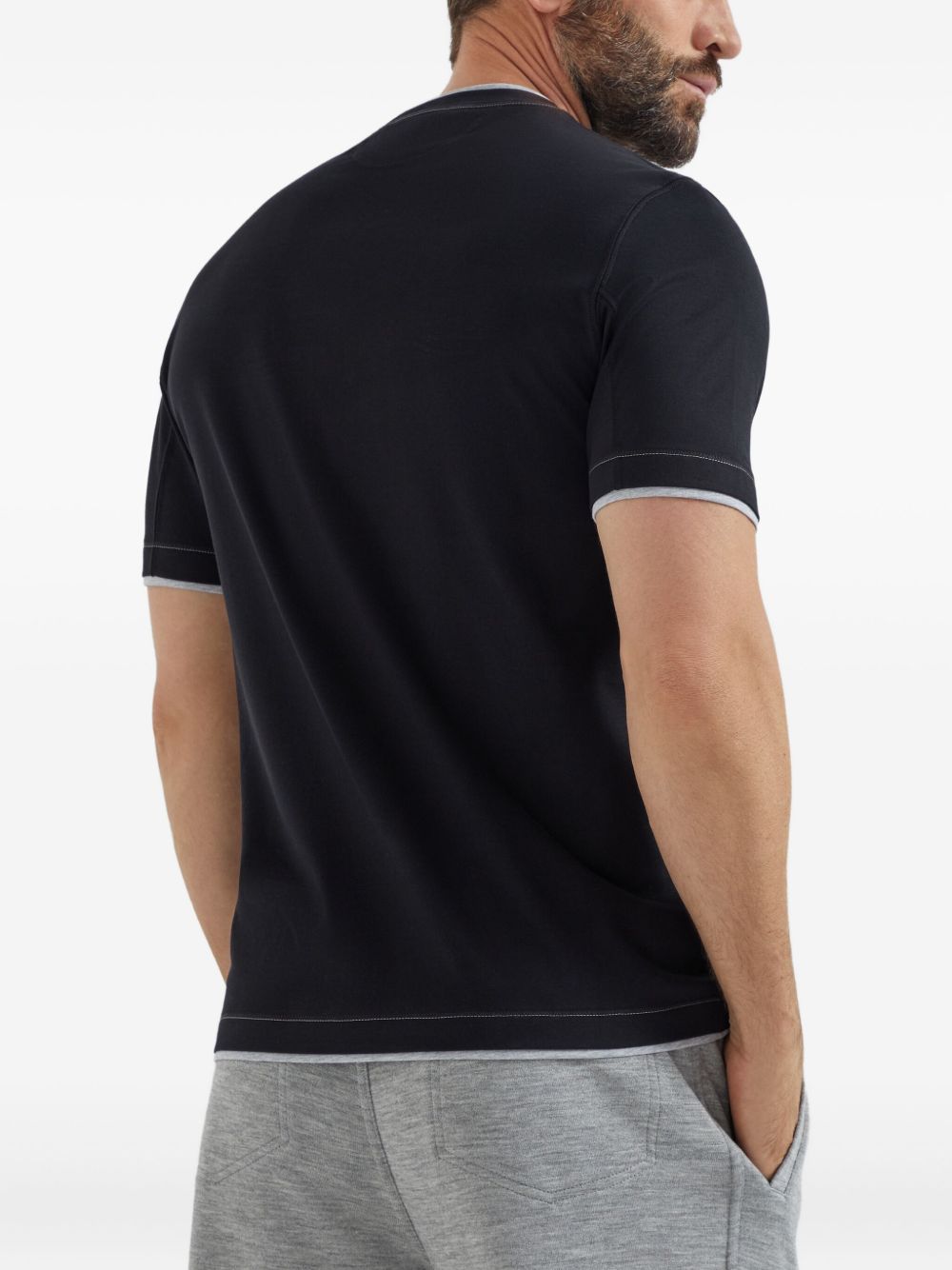 Brunello Cucinelli T-shirts and Polos Blue Brunello Cucinelli