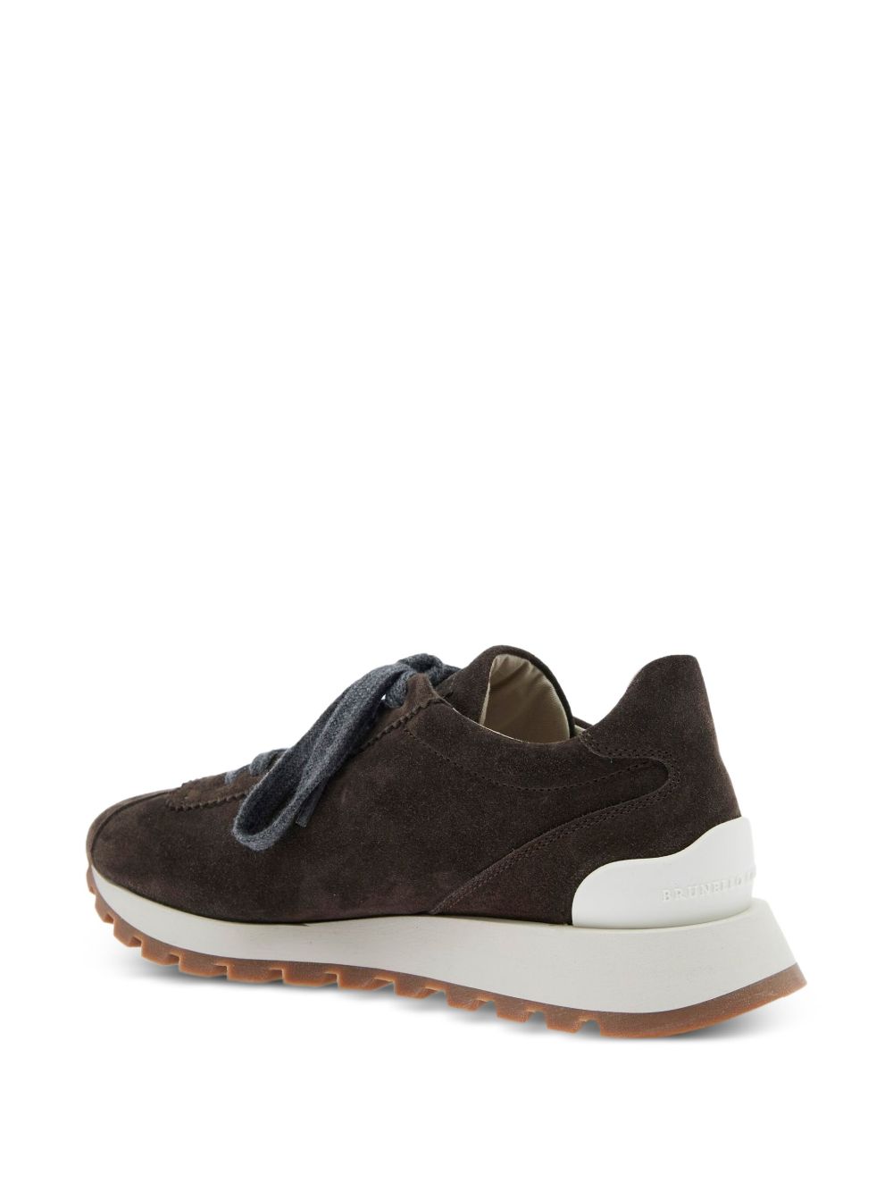 Brunello Cucinelli Suede runners with shiny tab Brunello Cucinelli