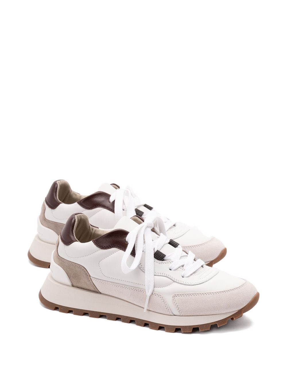 Brunello Cucinelli Calfskin and suede runners Brunello Cucinelli