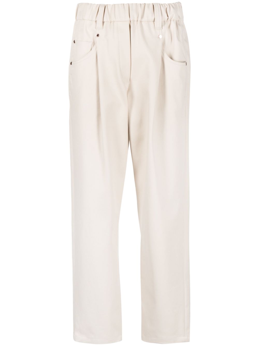 Brunello Cucinelli Elasticated straight-leg trousers Brunello Cucinelli