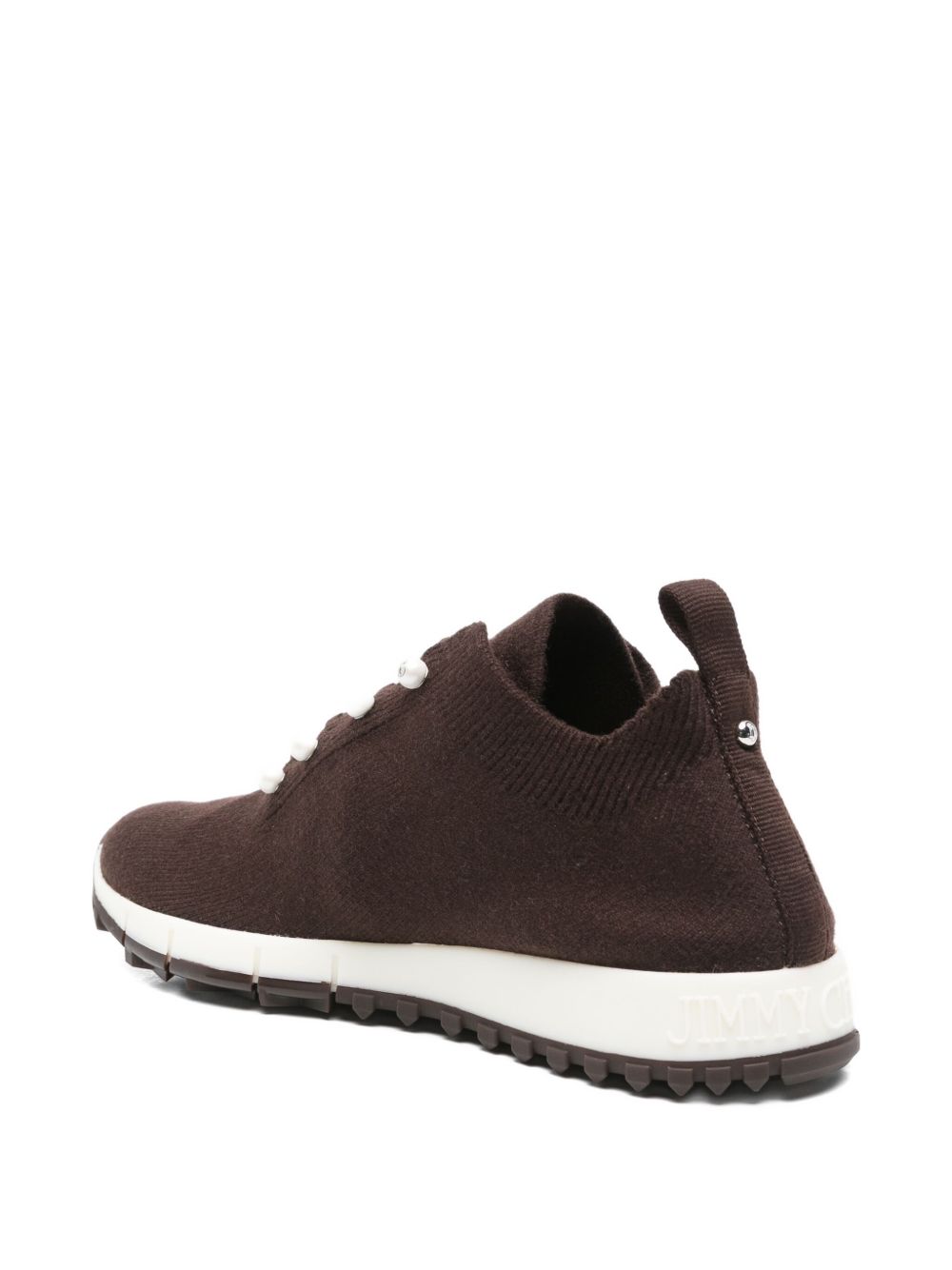 Jimmy Choo Veles Cashmere Melange Knit Trainers with Pearl Buttons Jimmy Choo