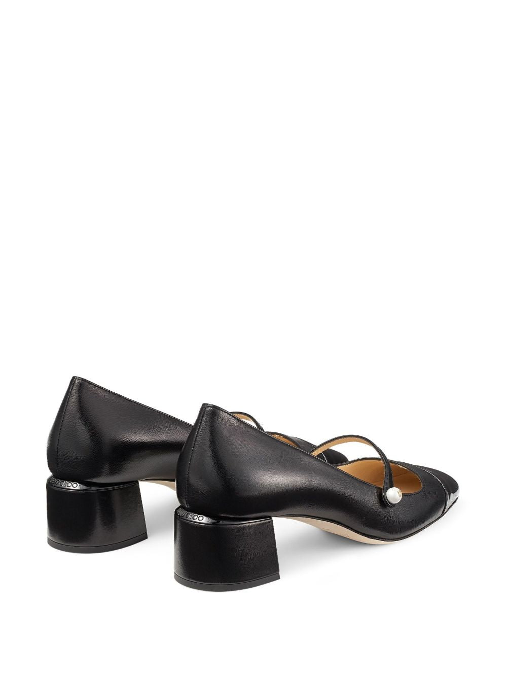 Jimmy Choo Elisa 45 Nappa and Patent Leather Pumps Jimmy Choo