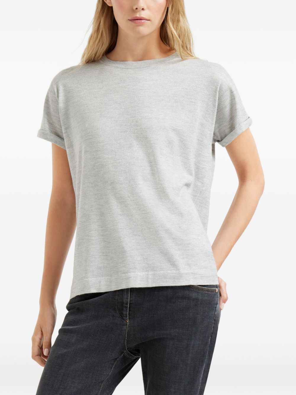 Brunello Cucinelli T-shirts and Polos Light Grey Brunello Cucinelli