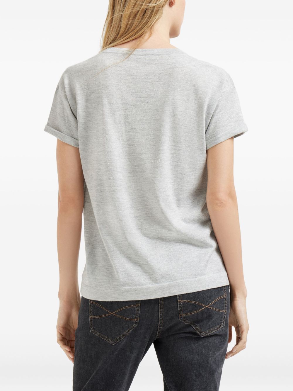 Brunello Cucinelli T-shirts and Polos Light Grey Brunello Cucinelli