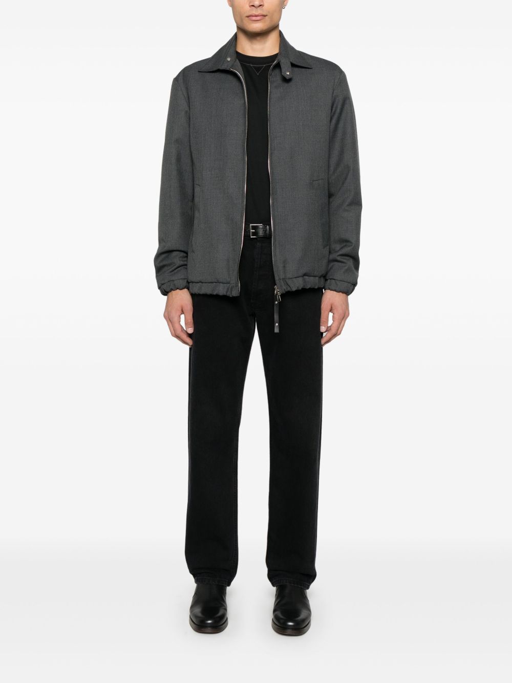 Brunello Cucinelli Crew neck T-shirt in cotton jersey with logo and faux layering Brunello Cucinelli