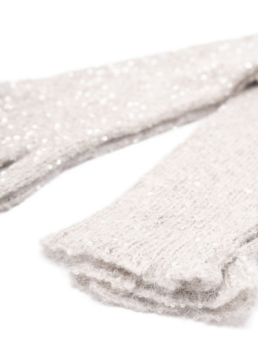Brunello Cucinelli sequin-embellished long gloves Brunello Cucinelli