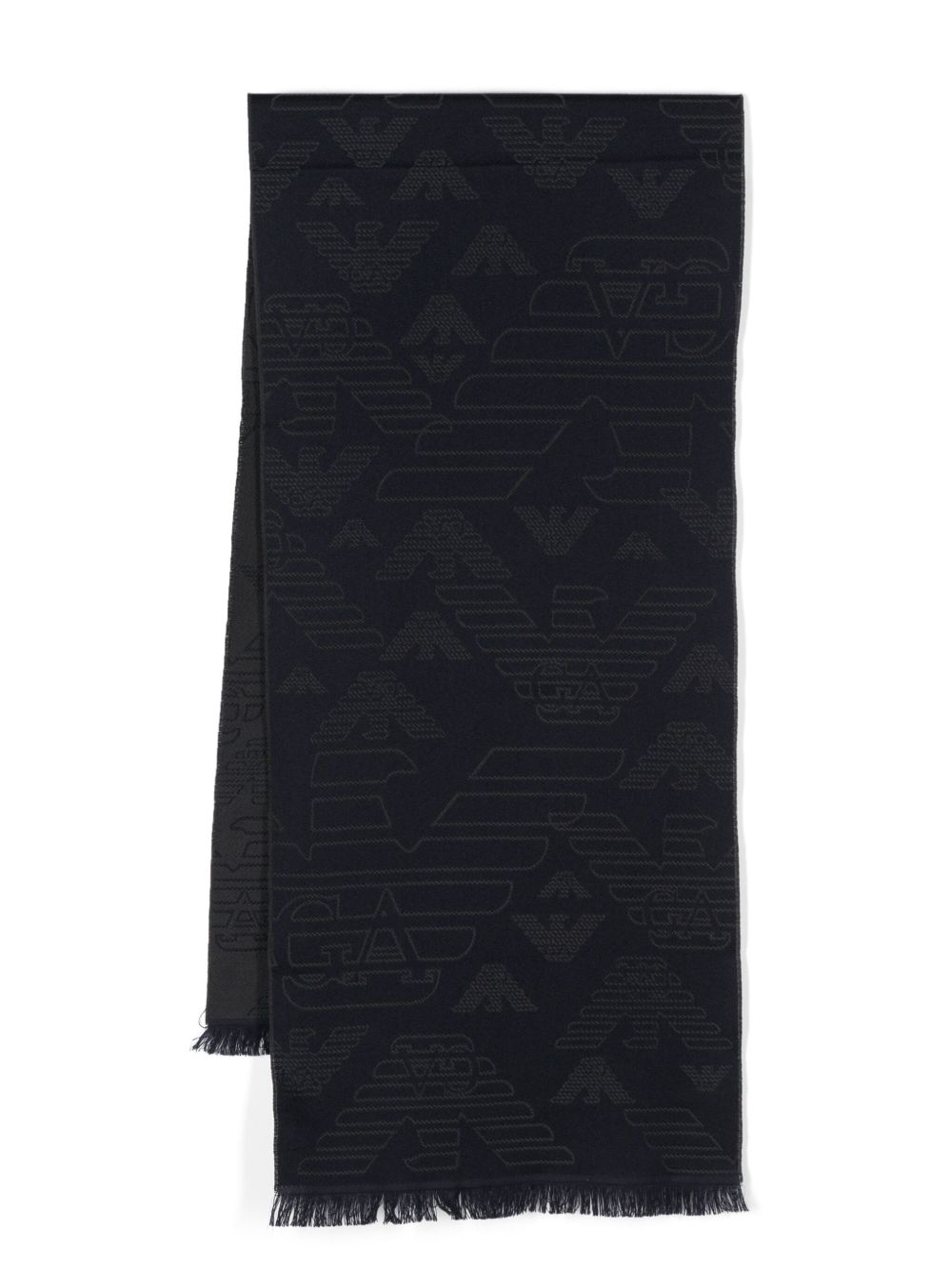 Emporio Armani Allover logo wool scarf Emporio Armani
