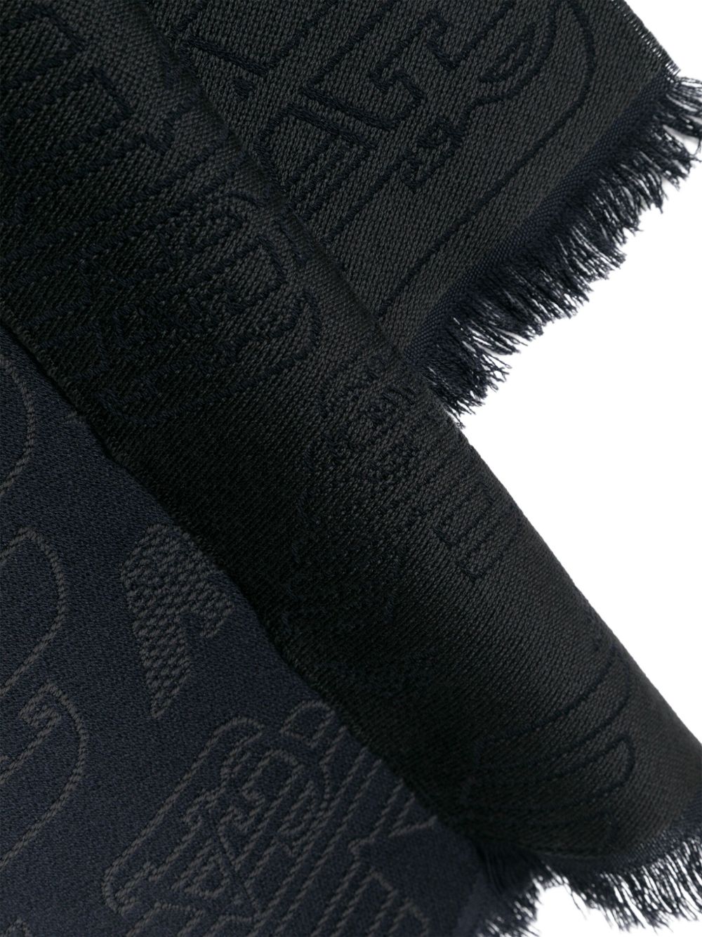 Emporio Armani Allover logo wool scarf Emporio Armani