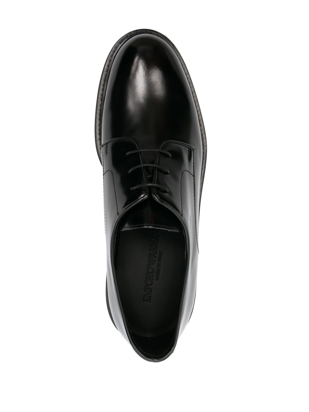 EMPORIO ARMANI EXCLUSIVE Derby shoes in buffed leather EMPORIO ARMANI EXCLUSIVE