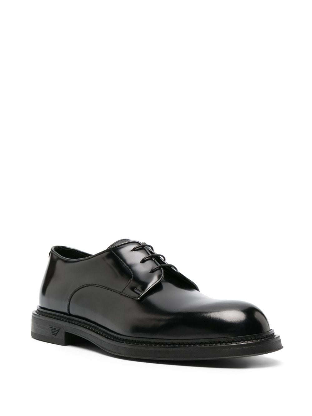 EMPORIO ARMANI EXCLUSIVE Derby shoes in buffed leather - Gallerias
