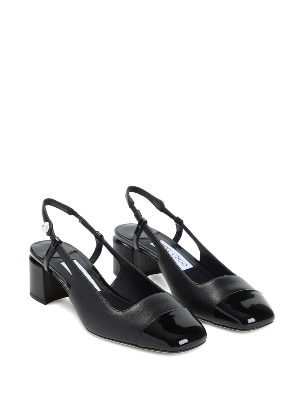 Jimmy Choo Elisa Sling Back 45 Patent and Nappa Leather Pumps Jimmy Choo