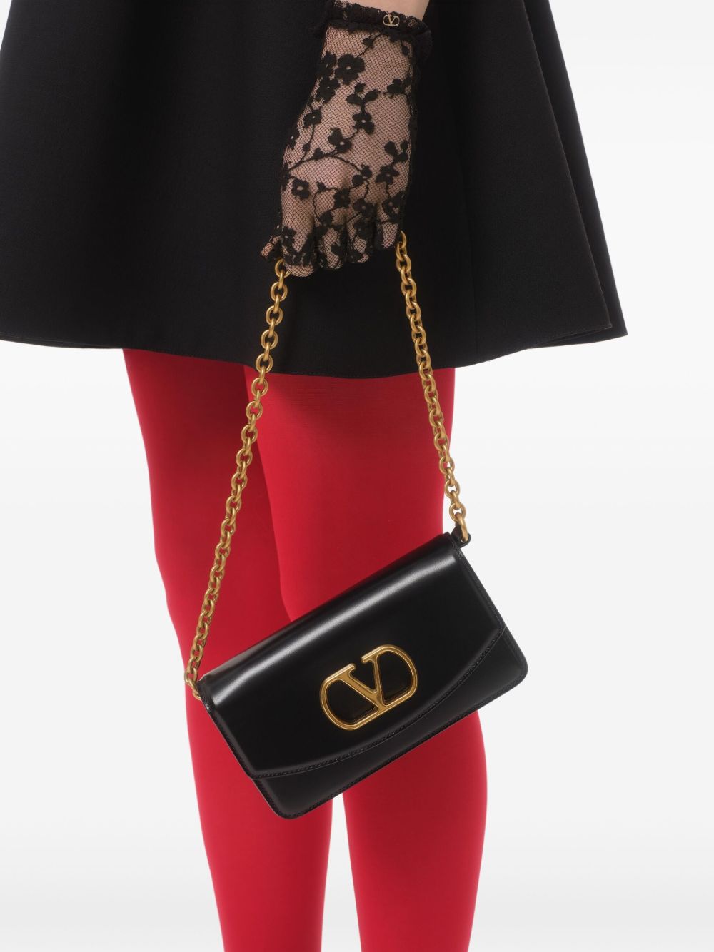 Valentino Garavani Vain small leather clutch Valentino Garavani