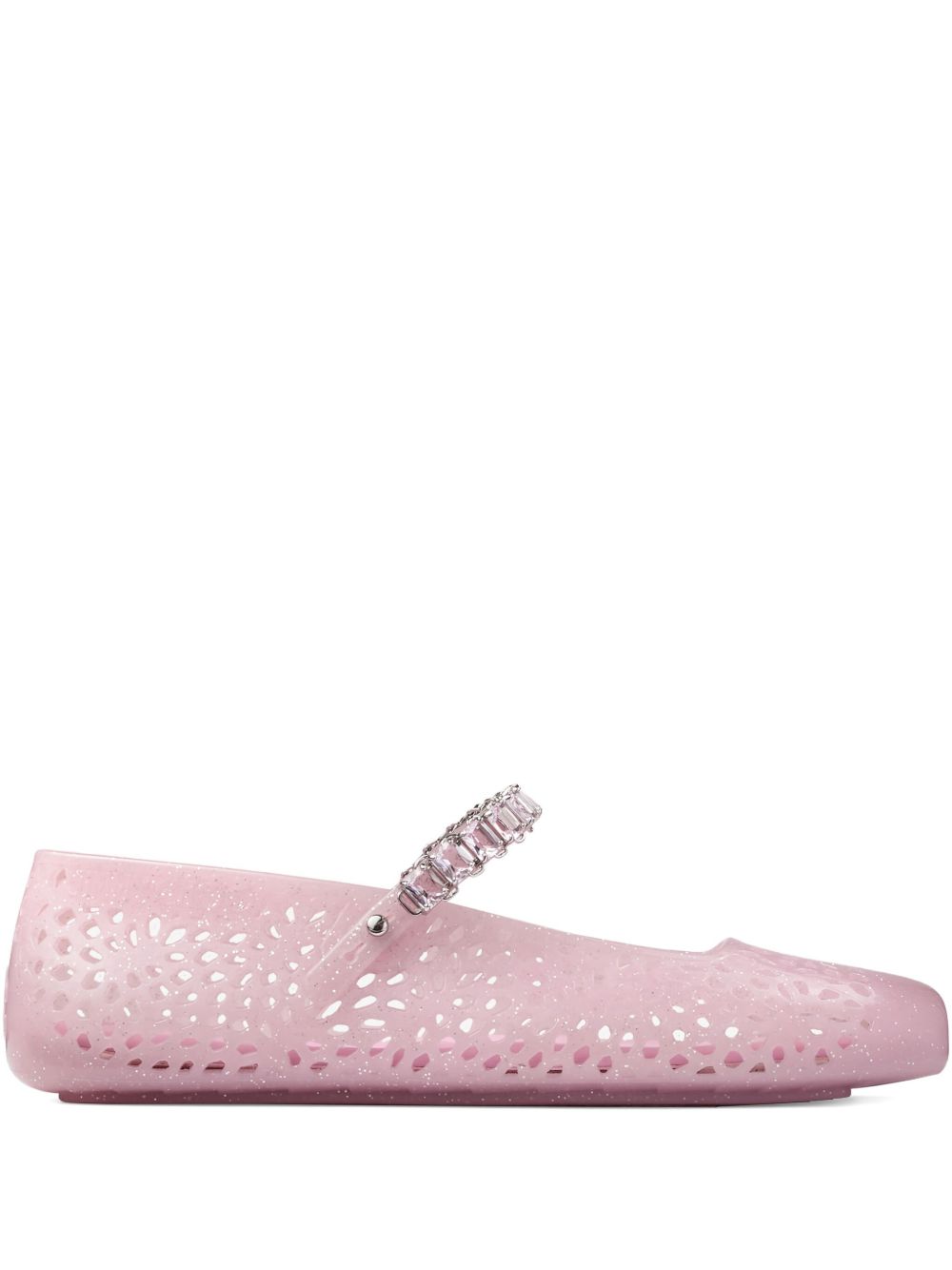 Jimmy Choo The Jelly Ballerina Flats with Crystal Embellishment Jimmy Choo