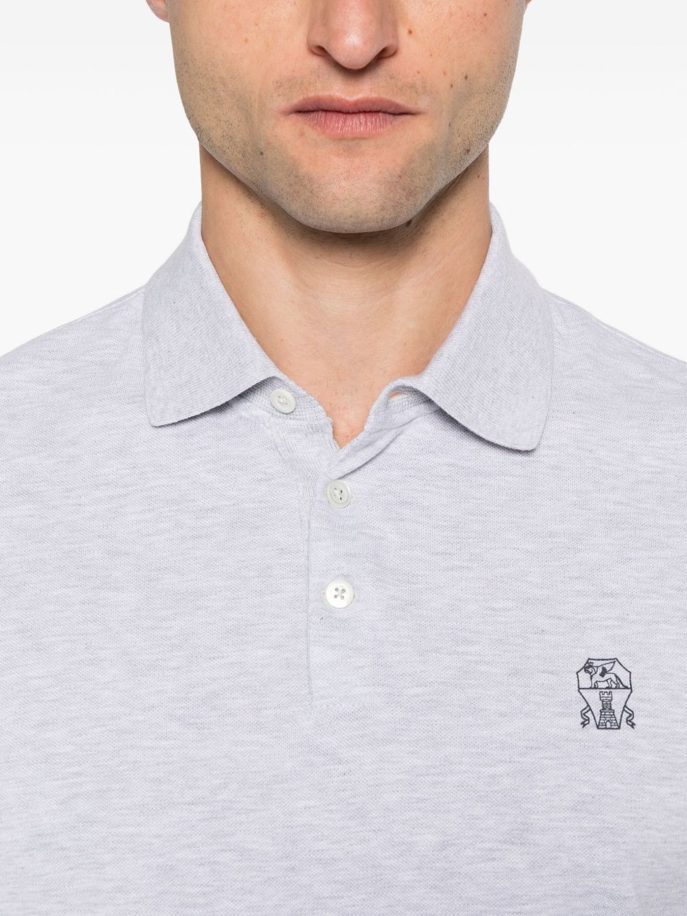 Brunello Cucinelli T-shirts and Polos Light Grey Brunello Cucinelli