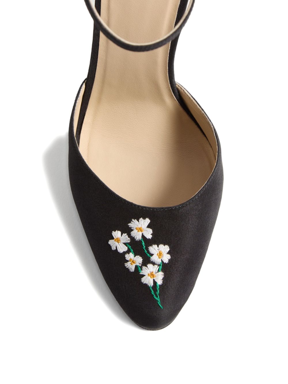 Valentino Garavani Hi Dolly Pumps In Fabric With Floral Embroidery 105mm Valentino Garavani