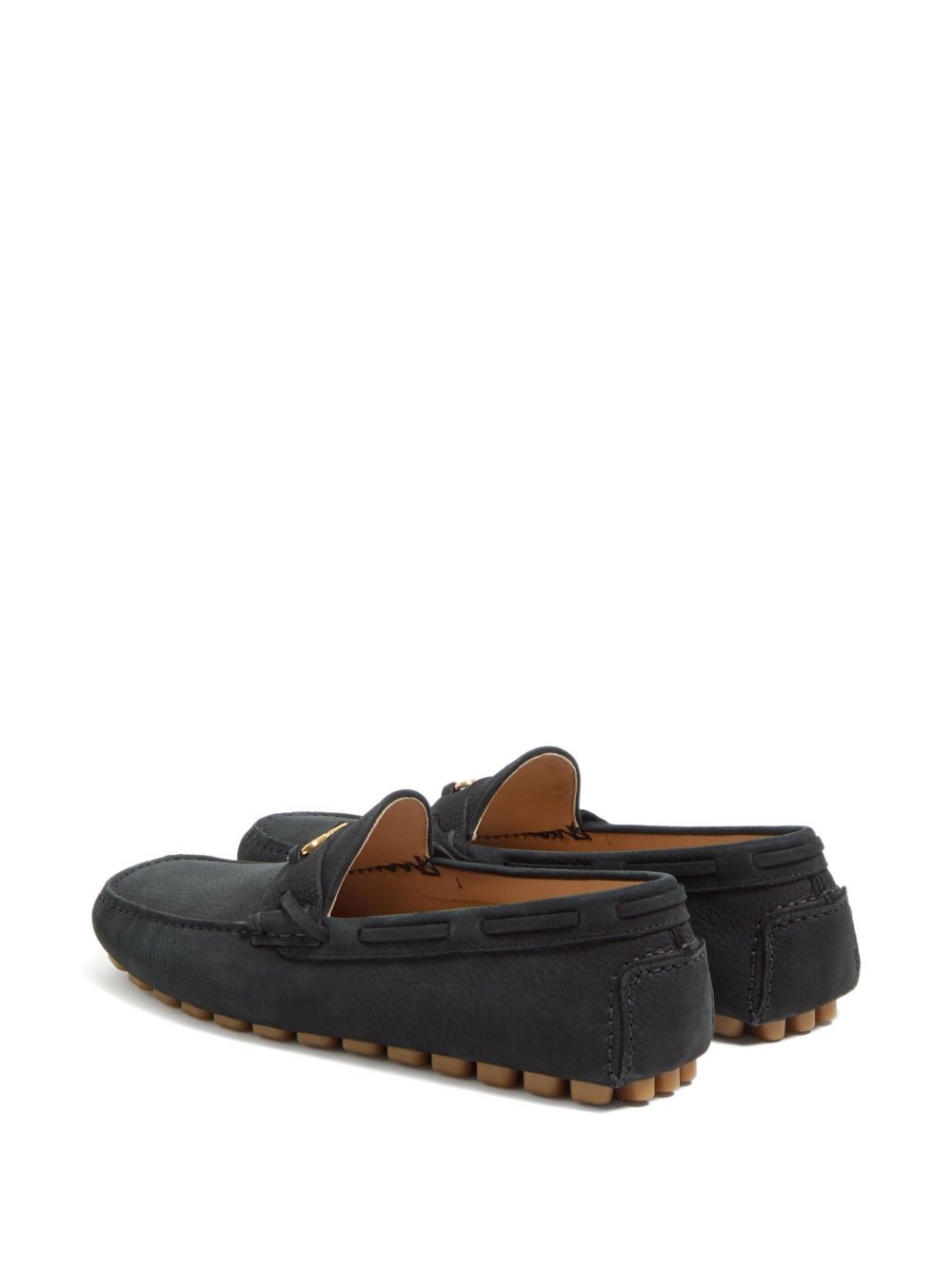 Valentino Garavani Fastaway Driver Moccasin In Deer Suede Valentino Garavani