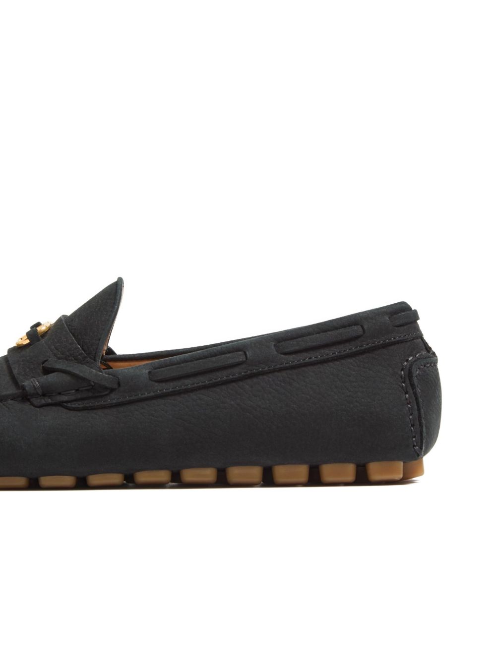 Valentino Garavani Fastaway Driver Moccasin In Deer Suede Valentino Garavani