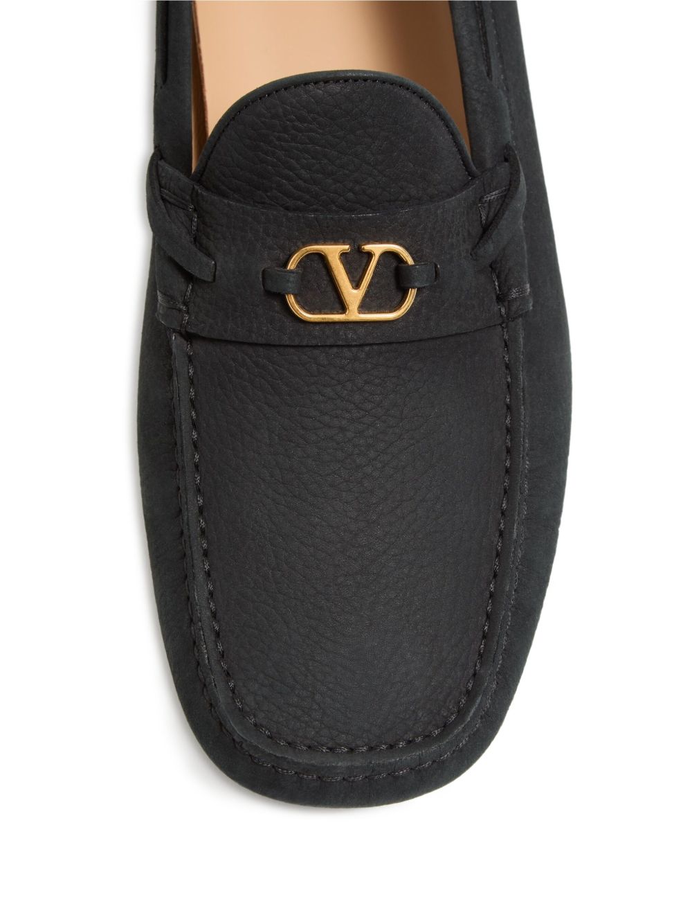 Valentino Garavani Fastaway Driver Moccasin In Deer Suede Valentino Garavani
