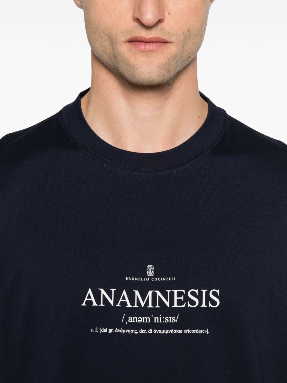 Brunello Cucinelli Cotton jersey crew-neck T-shirt with print Brunello Cucinelli