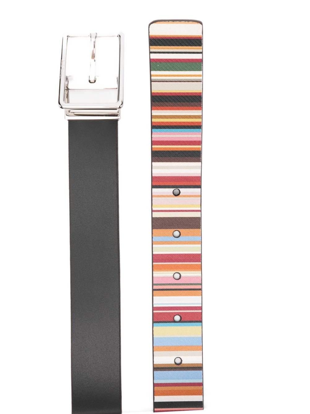 Paul Smith Leather Reversible 'Signature Stripe' Cut-To-Fit Belt Paul Smith