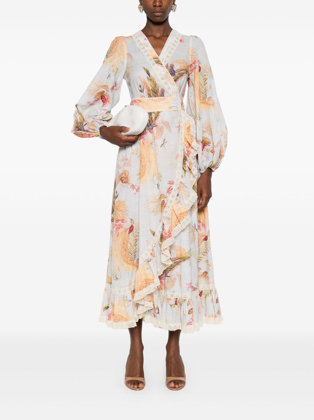 Zimmermann Ascension Ruffled Midi Dress Zimmermann