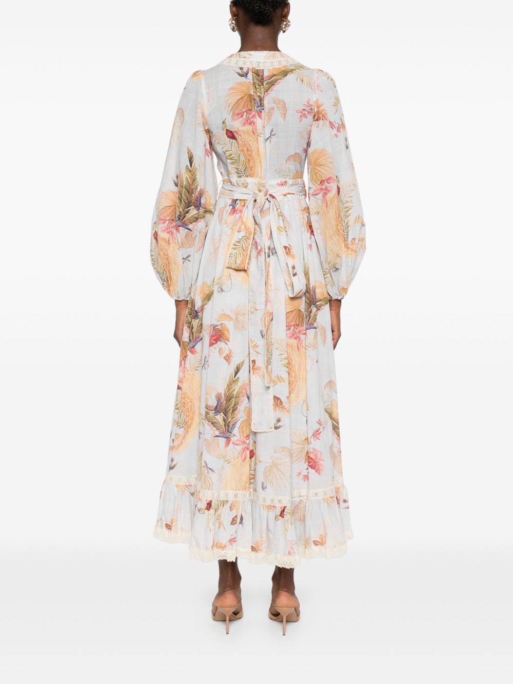 Zimmermann Ascension Ruffled Midi Dress Zimmermann