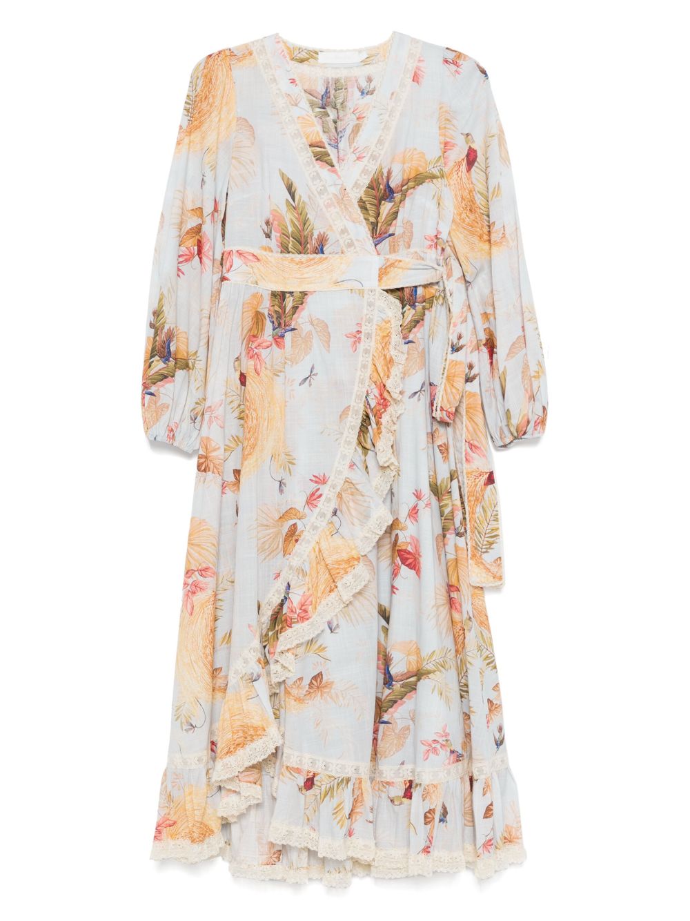 Zimmermann Ascension Ruffled Midi Dress Zimmermann