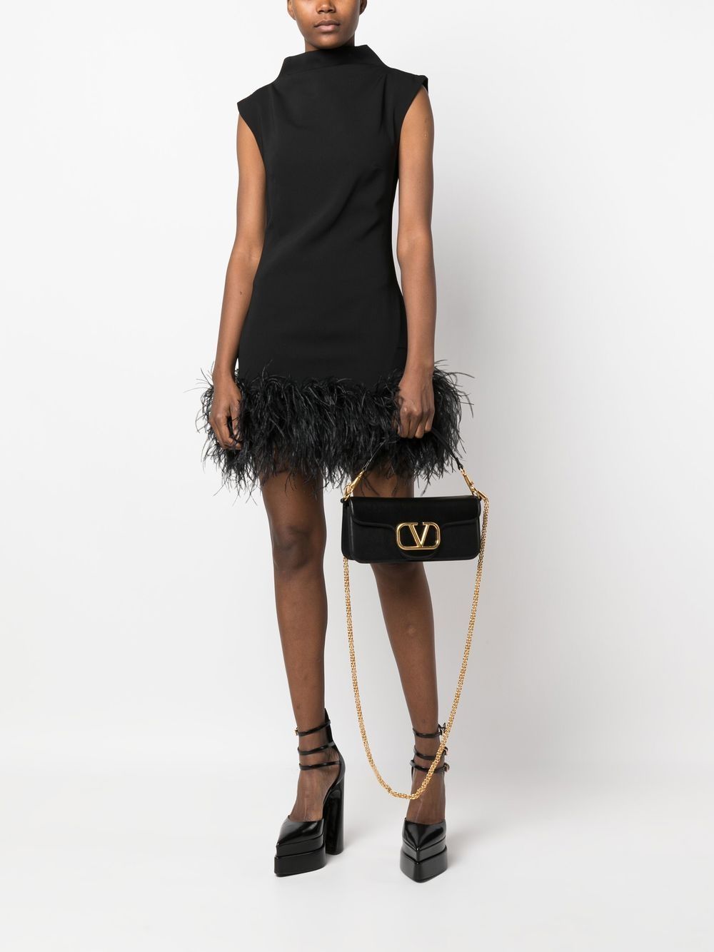 Valentino Garavani Locò Calfskin Shoulder Bag Valentino Garavani