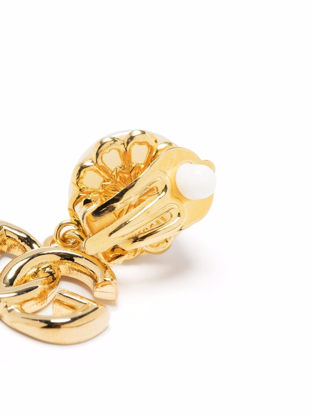 Dolce & Gabbana DG Logo and Pearl Earrings Dolce & Gabbana