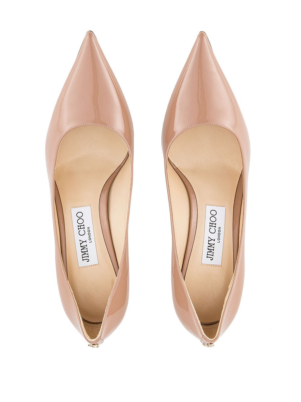 Jimmy Choo Love 65 Ballet-Patent-Leather Pumps with JC Emblem Jimmy Choo