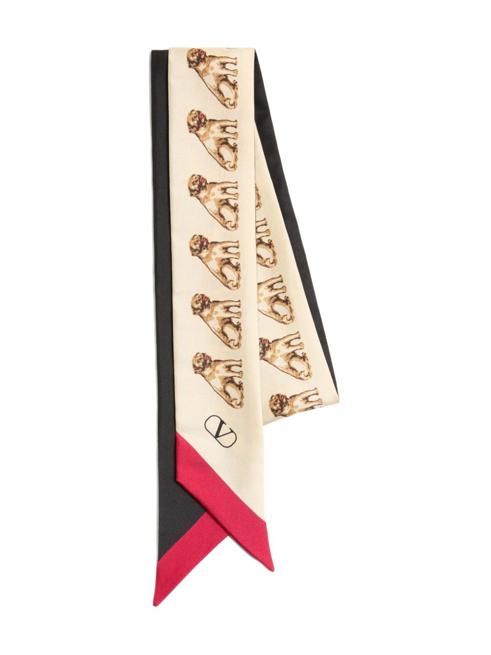 Valentino Garavani Scarf Bandeaux Petit Charles In Silk Valentino Garavani