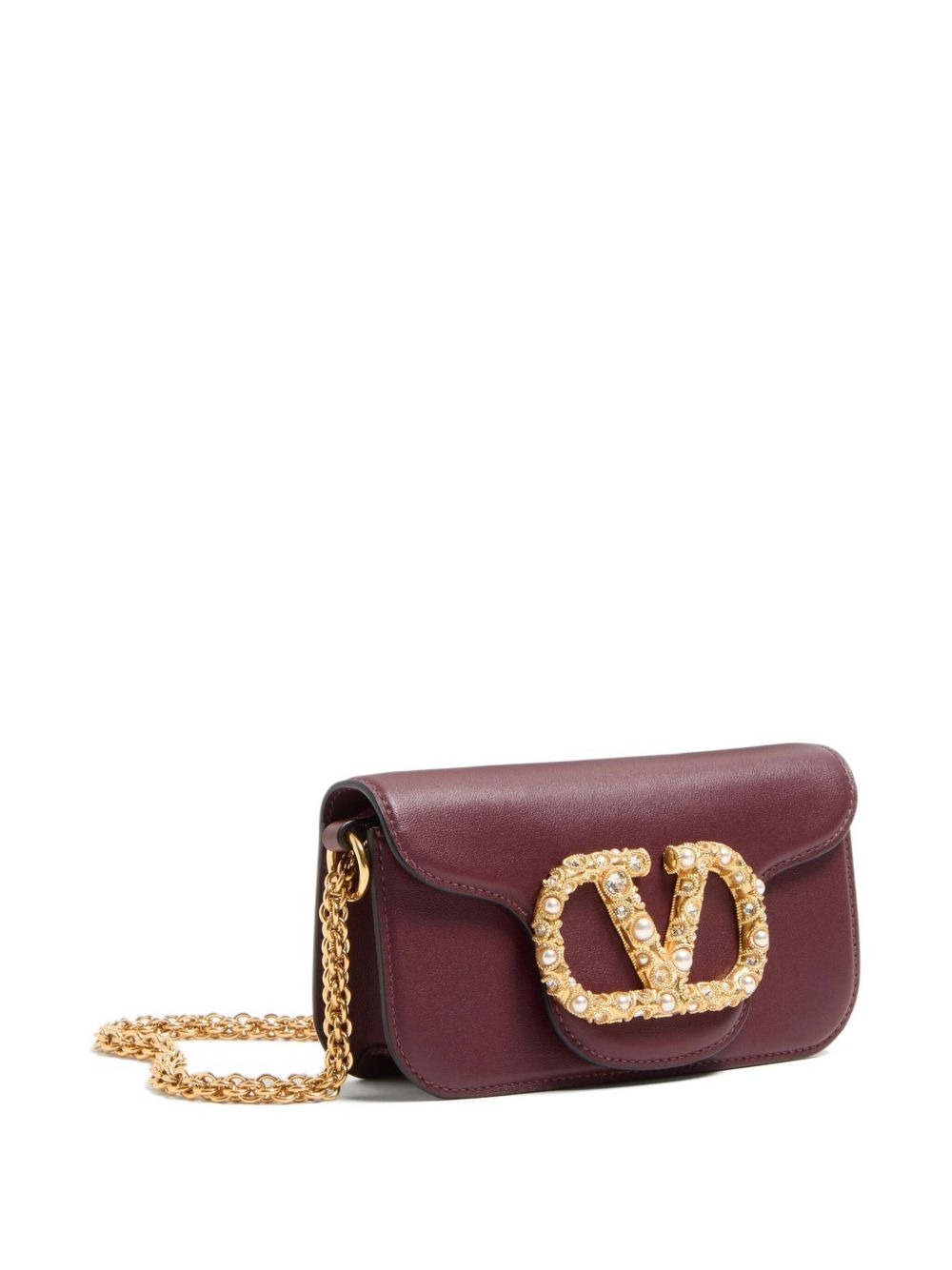 Valentino Garavani Locò Small Shoulder Bag In Calfskin With Jewel Logo Valentino Garavani