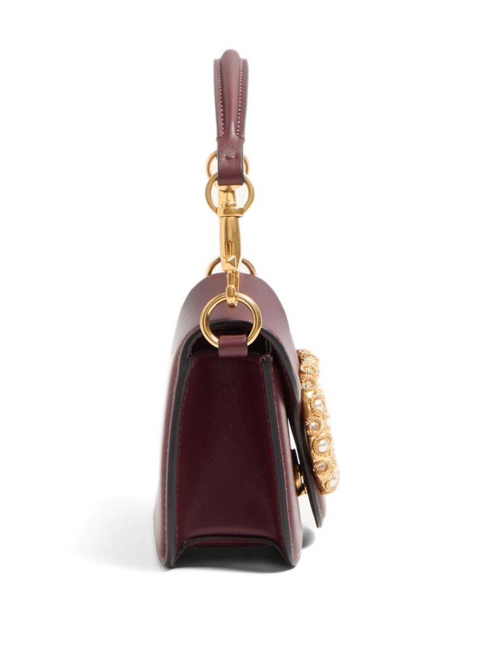 Valentino Garavani Locò Small Shoulder Bag In Calfskin With Jewel Logo Valentino Garavani