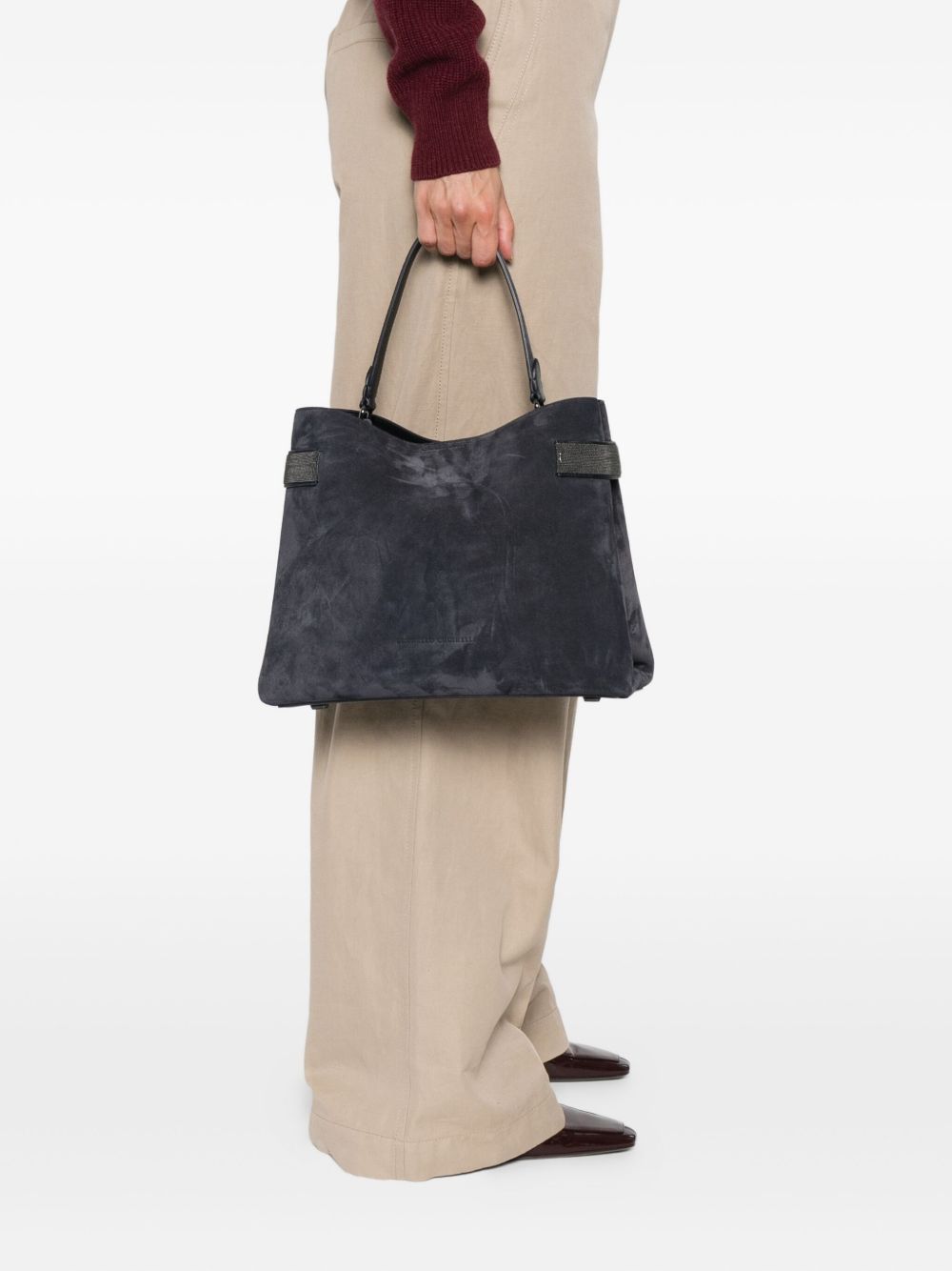 Brunello Cucinelli Suede leather handbag Brunello Cucinelli