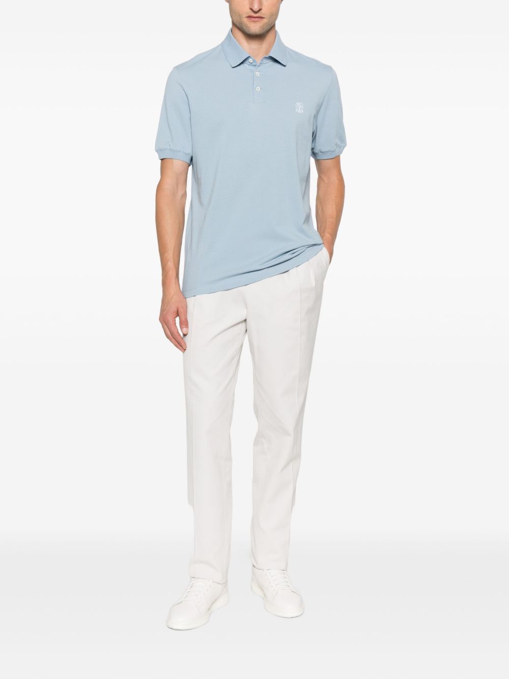 Brunello Cucinelli T-shirts and Polos Clear Blue Brunello Cucinelli