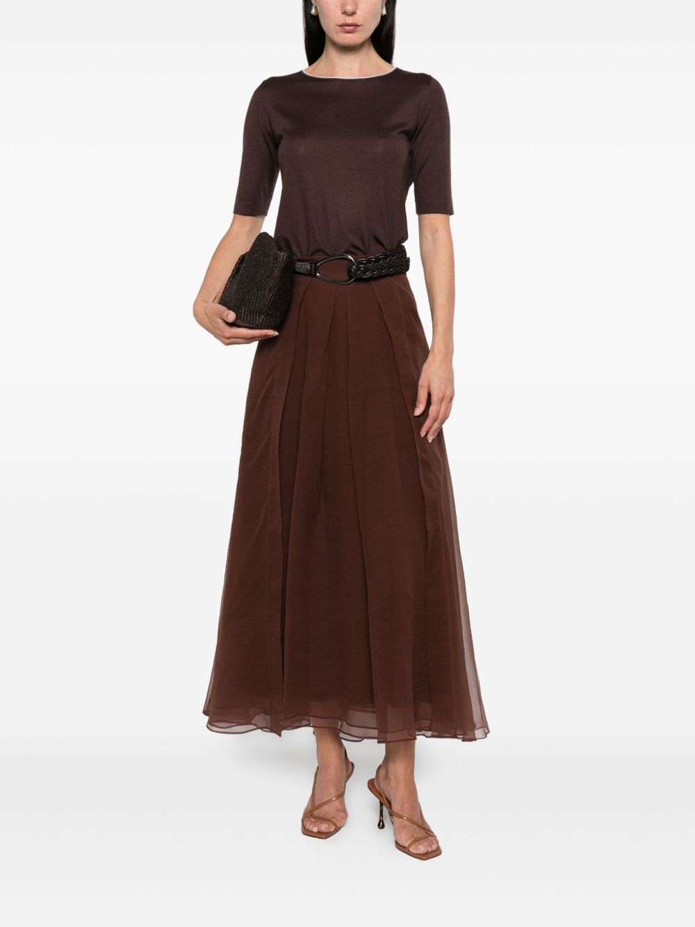 Brunello Cucinelli Silk maxi skirt Brunello Cucinelli