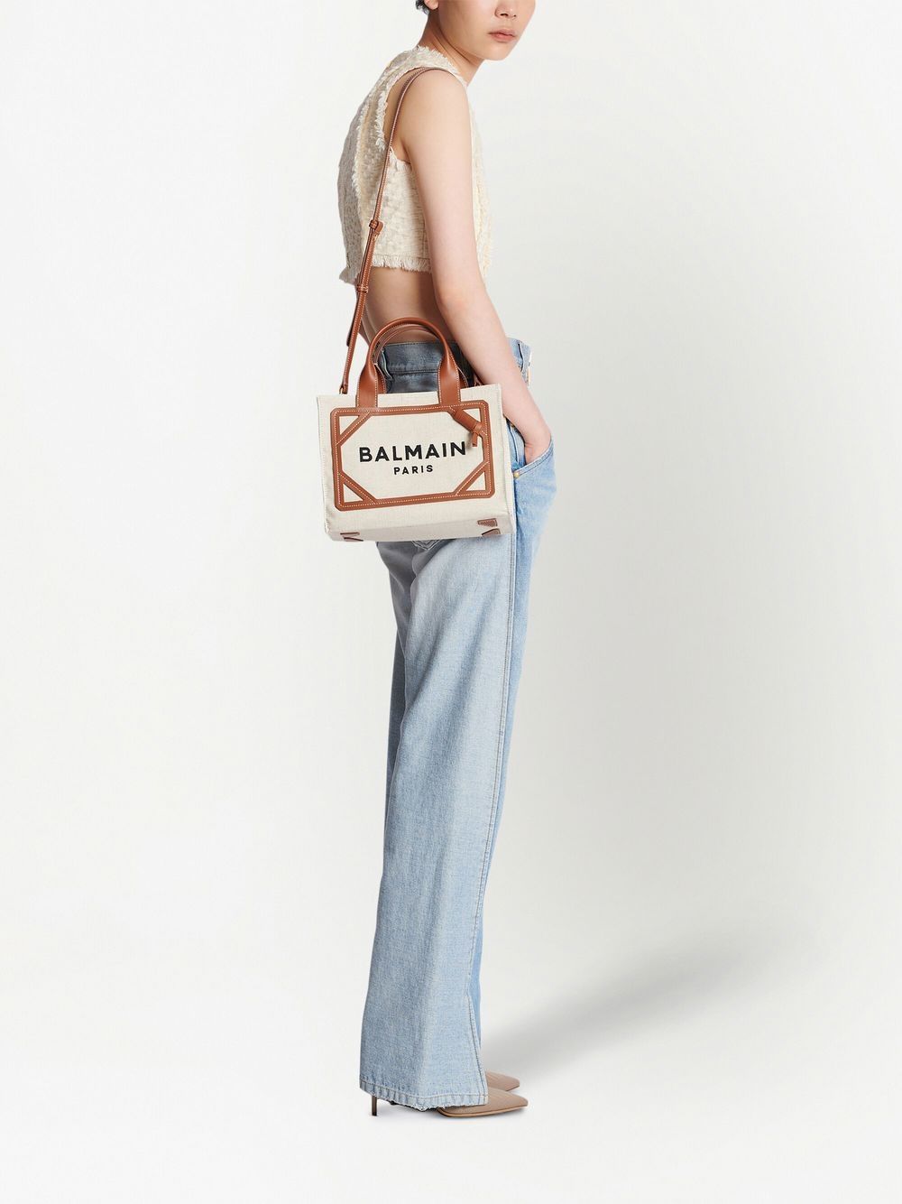 Balmain B-Army small canvas tote Balmain