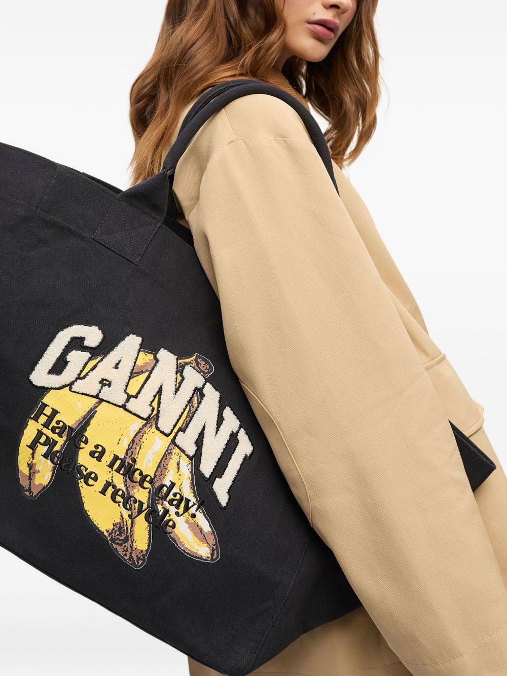 Ganni Organic cotton XXL tote bag Ganni