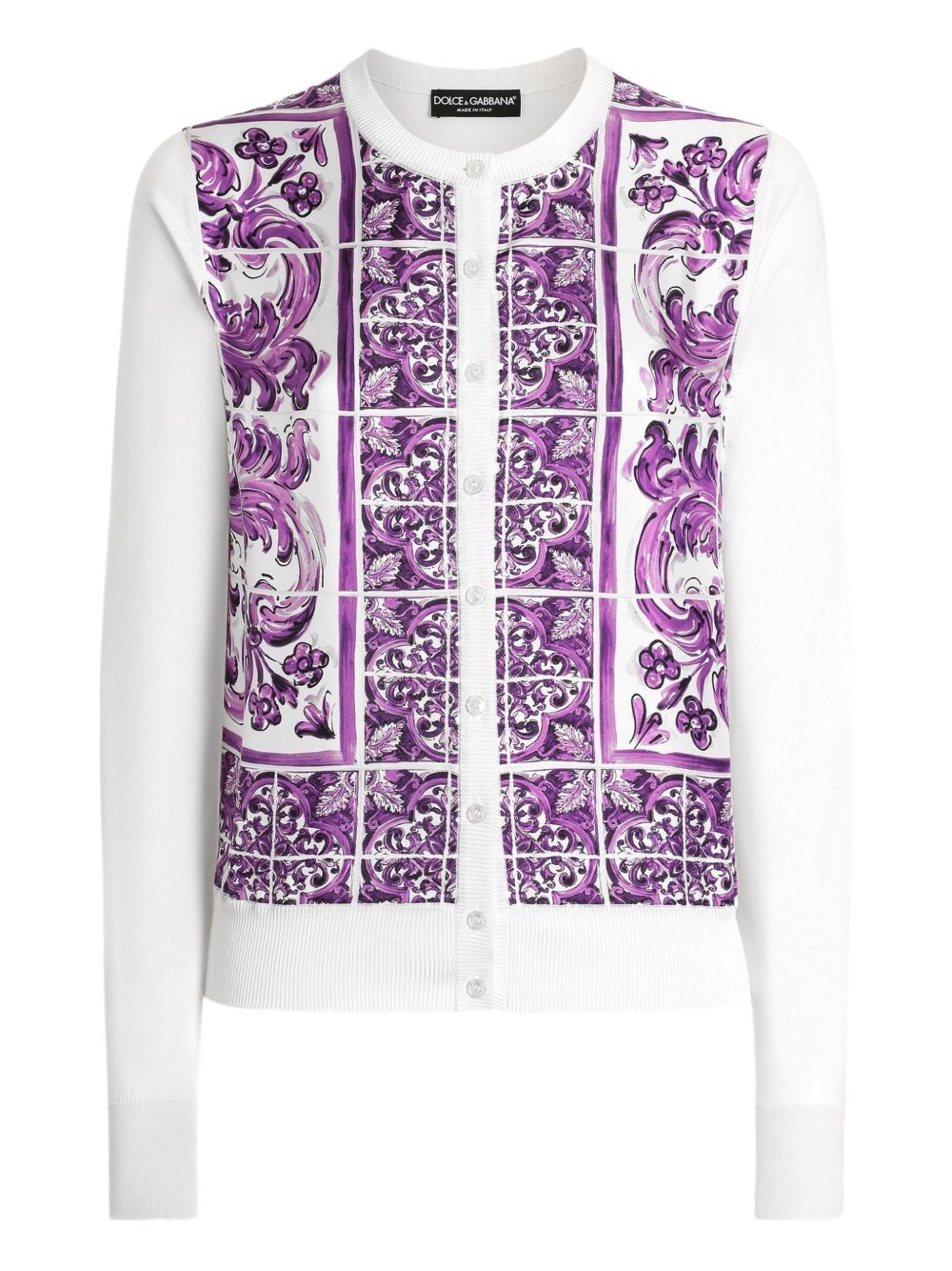 Dolce & Gabbana Maiolica print silk cardigan Dolce & Gabbana