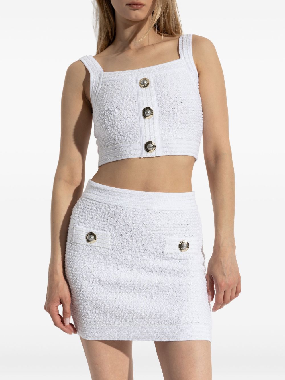 Balmain Tweed Crop Top Balmain