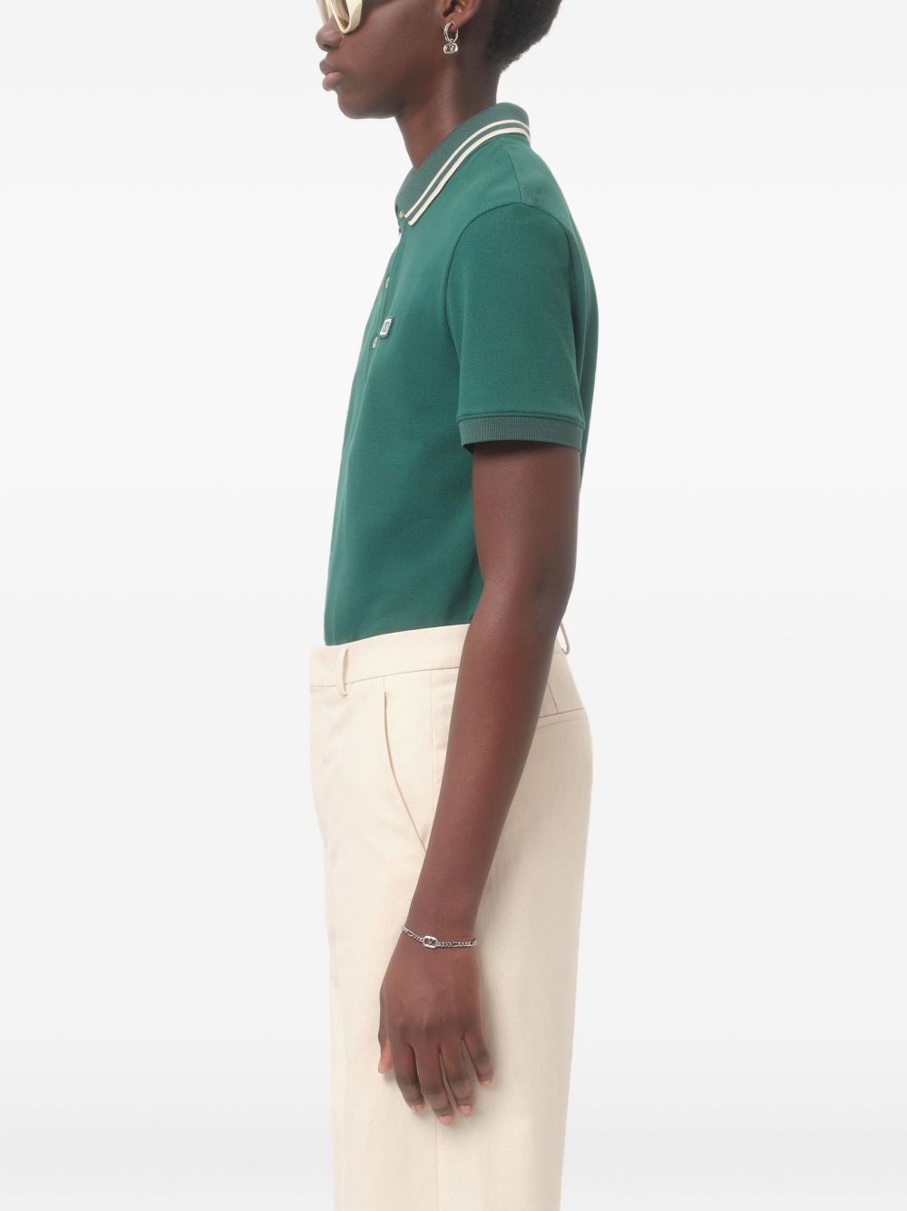 Valentino Cotton Pique Polo Shirt With Vlogo Patch Valentino