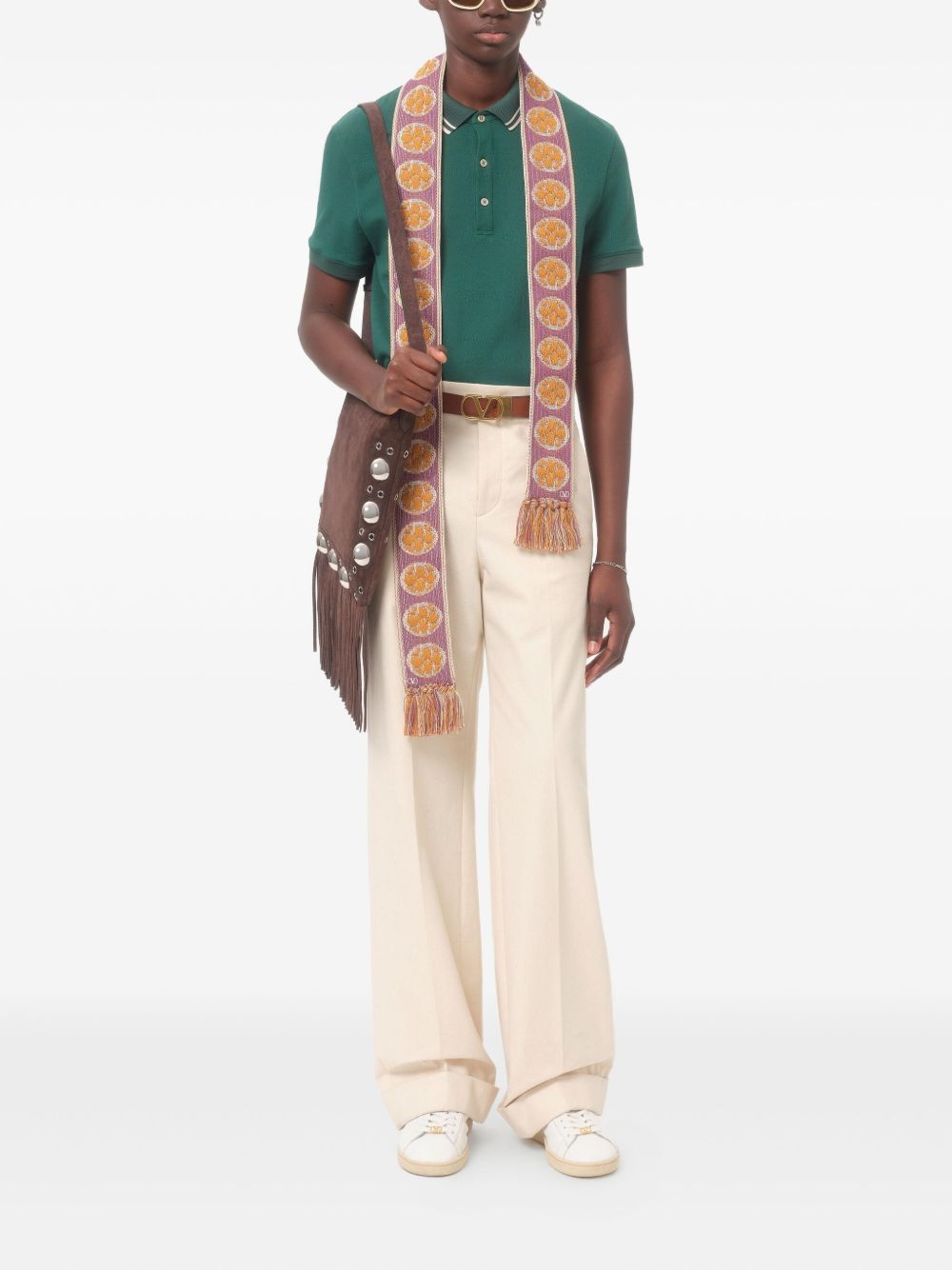 Valentino Cotton Pique Polo Shirt With Vlogo Patch Valentino