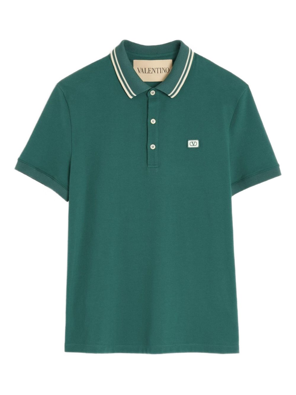 Valentino Cotton Pique Polo Shirt With Vlogo Patch Valentino