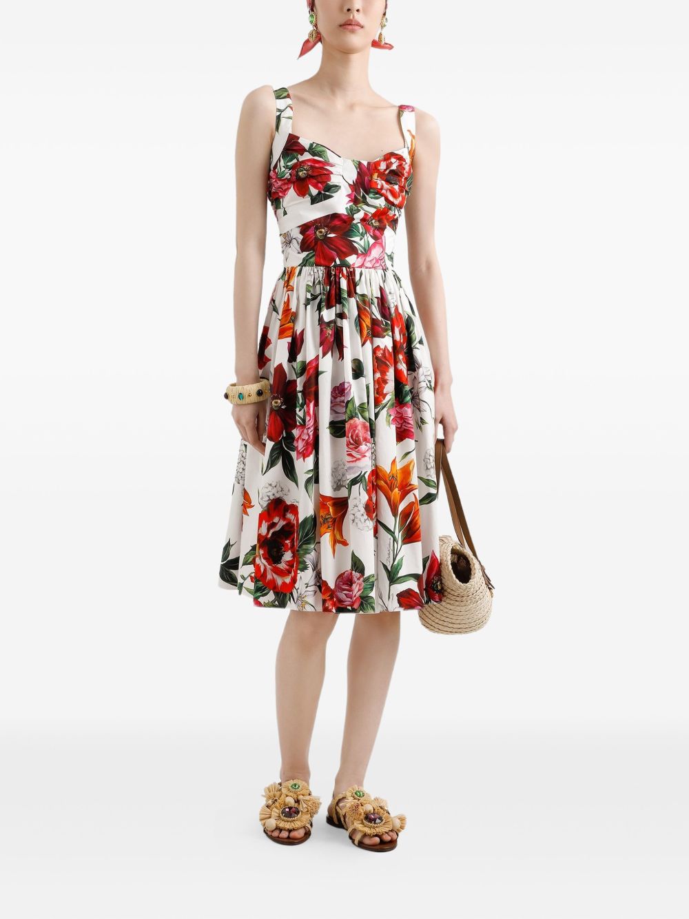 Dolce & Gabbana floral-print Midi Dress Dolce & Gabbana
