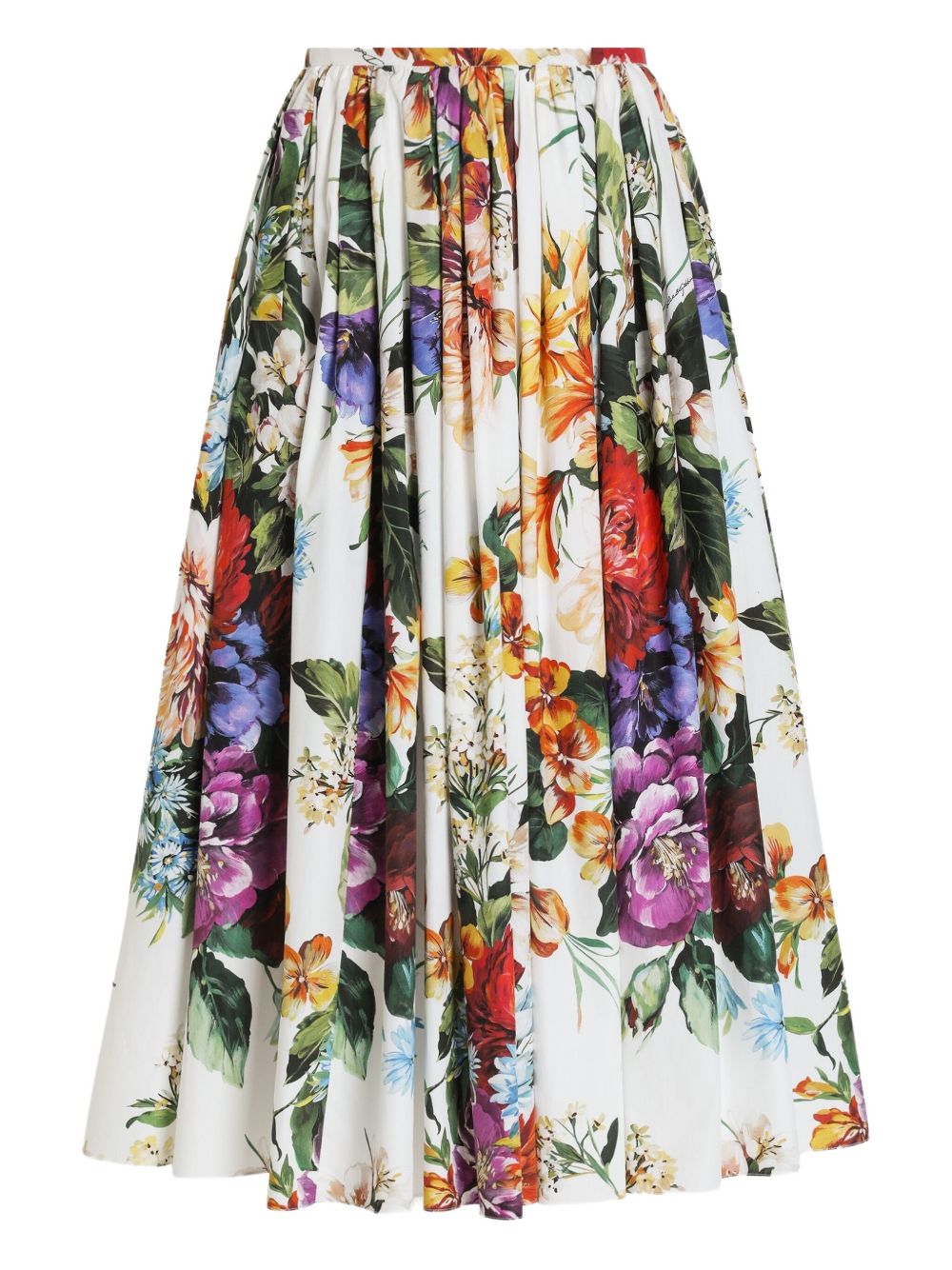 Dolce & Gabbana Flower print cotton midi skirt Dolce & Gabbana