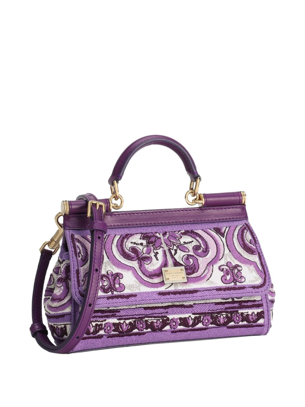 Dolce & Gabbana Small Sicily handbag with Maiolica embroidery Dolce & Gabbana
