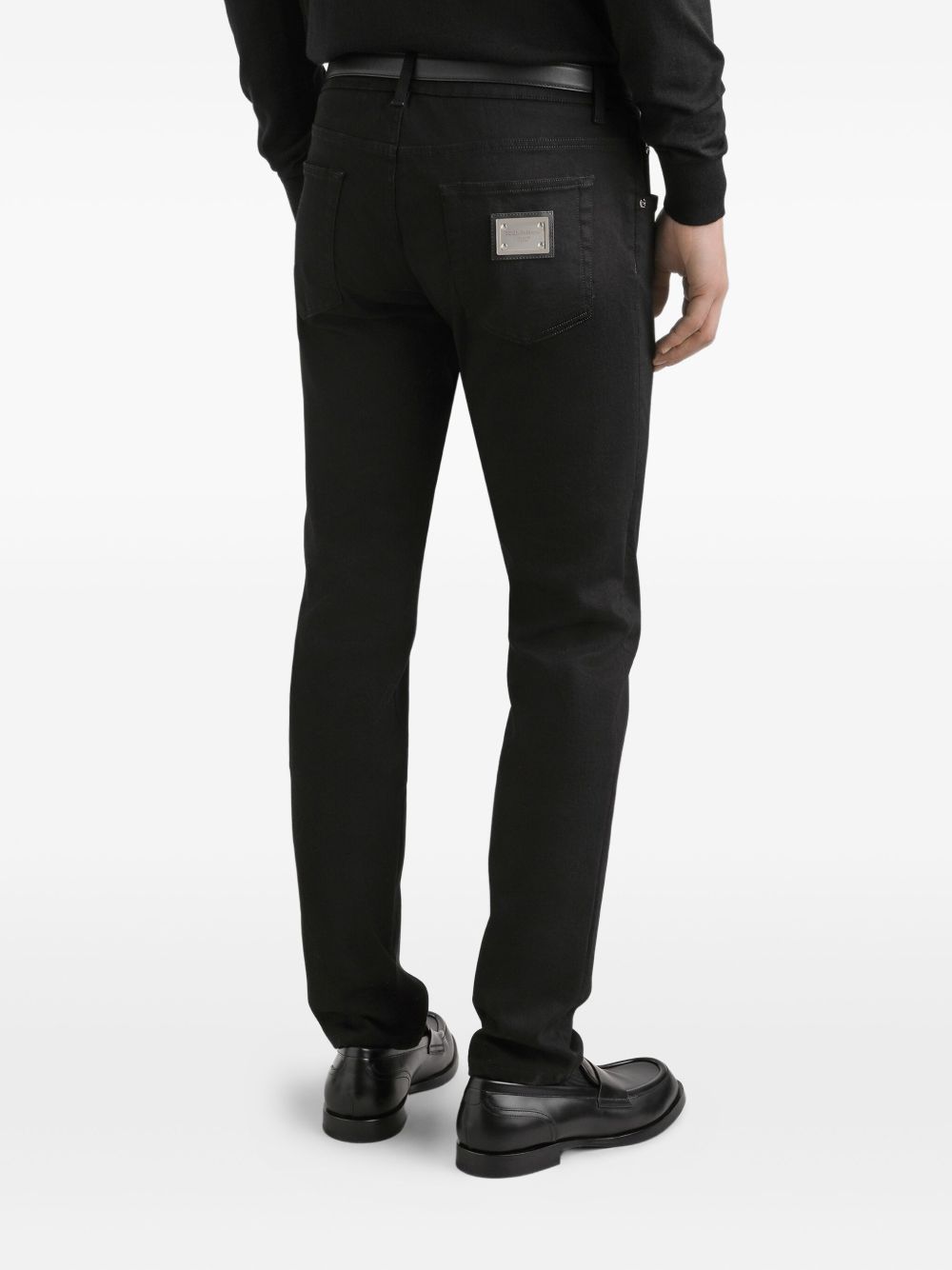 Dolce & Gabbana five pockets logo plaque Denim cotton jeans Dolce & Gabbana